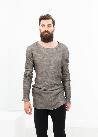 Extra Long Sleeve Sweater in Cavern